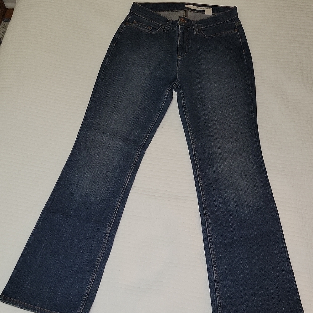 DKNY Jeans Womens Size 4 Dark Wash Denim Mid Rise Bootcut Flare Jeans Blue